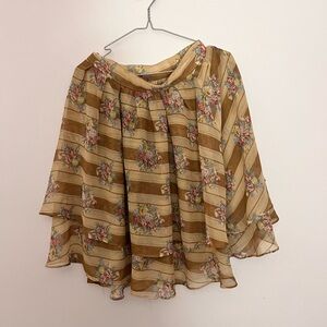 Floral Striped Women's Top